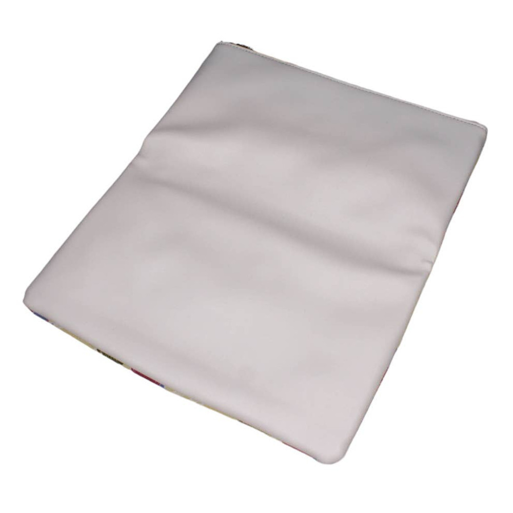 Rachel Pally Clutch Purse White Leather Canvas Floral Print Blue Purple Cream - Picture 3 of 5